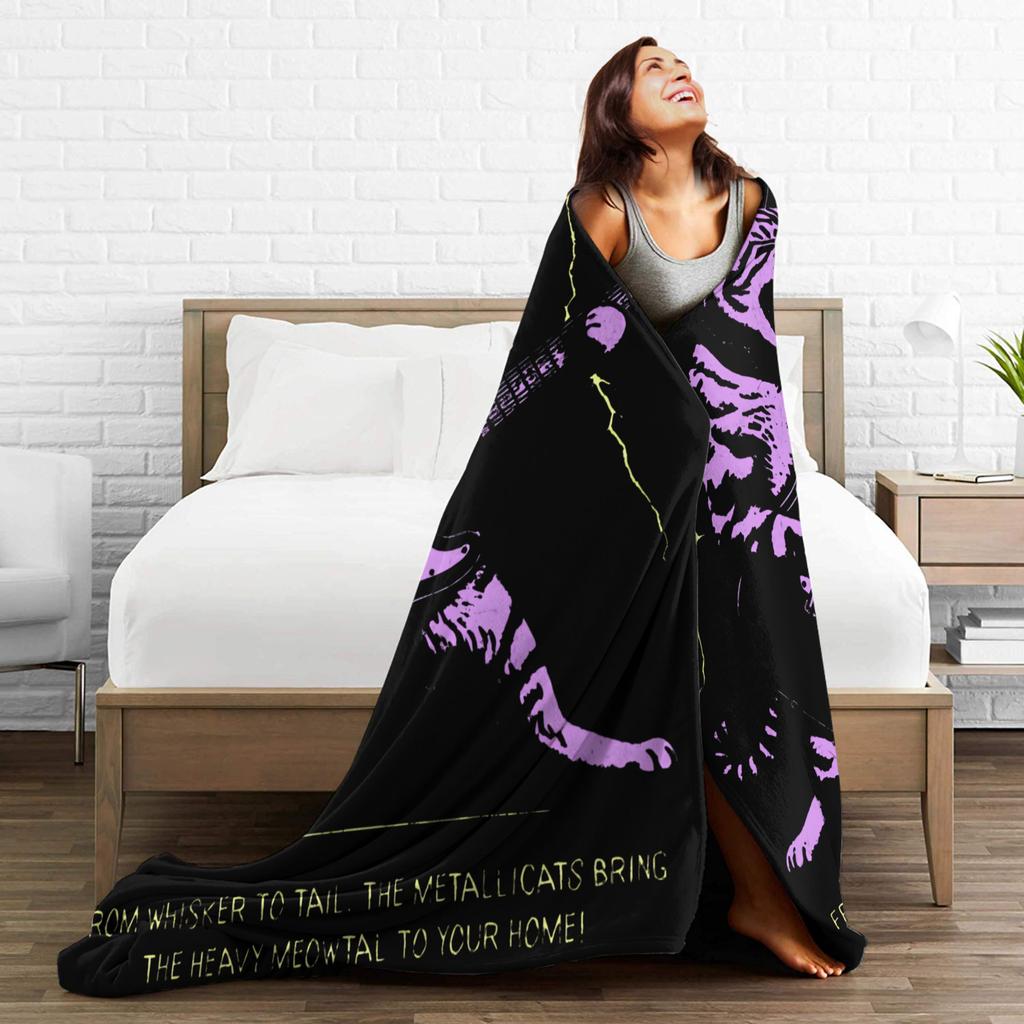 D-Deftoness Nu Metal Flannel Blanket Winter  Super Soft Bedding Throws for Students Couch Bed Funny Bedspread Sofa Bed Cover