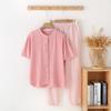 Women's Summer Pajamas: Sweet Round Neck, Long/Short Sleeves, Versatile Home & Outdoor Wear, Cloud Cotton