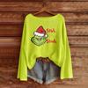 Women's Fashion Long Sleeve Christmas Snowman Snowflake Print Jacket Cardigan