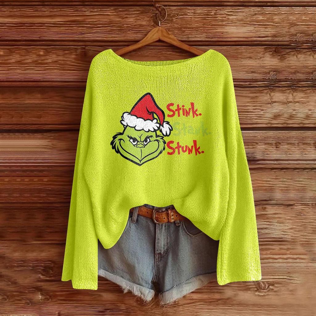 Women's Fashion Long Sleeve Christmas Snowman Snowflake Print Jacket Cardigan