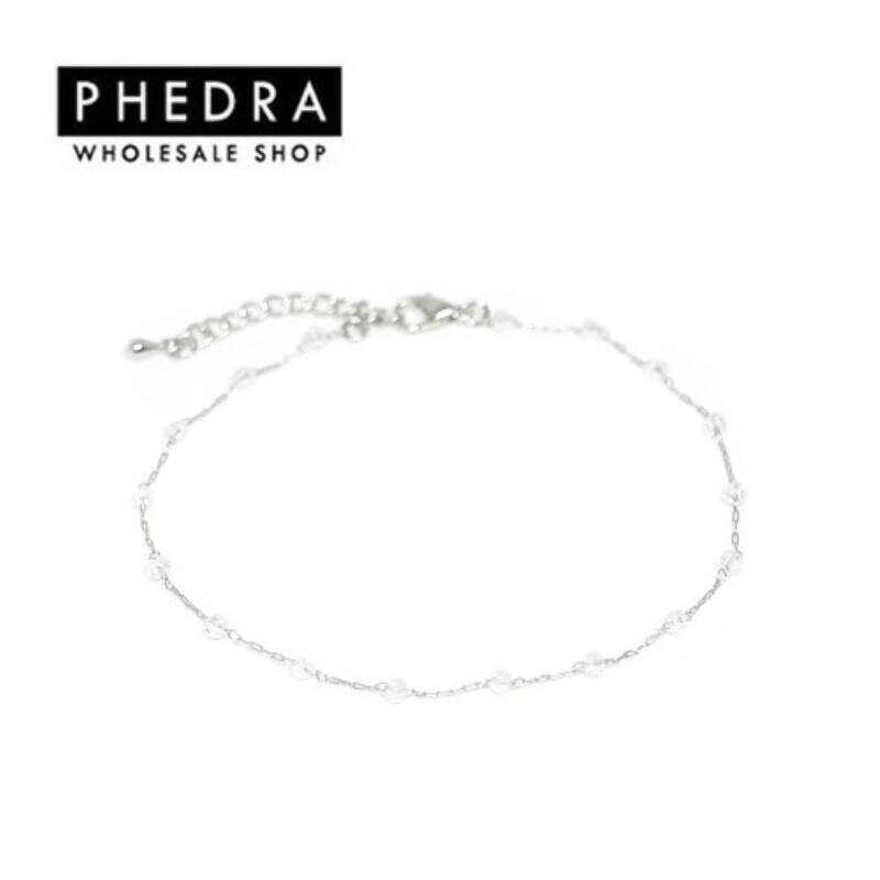 

Women s Daily Simple Silver Bead Gift Anklet A25232_ONECOLOR