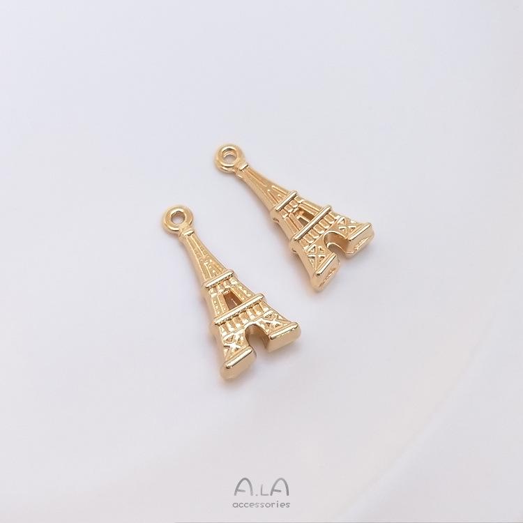 14K Gold-Filled Eiffelturm Anhänger Charm für DIY Schmuck und Armbänder
