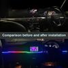 2 In 1 Car Interior Ambient Light Symphony App Remote Control Fiber Optic Neon Auto Dashboard Decorative Lights Atmosphere Lamp