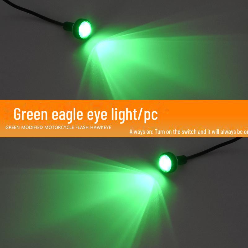 12V LED Eagle Eye Motorcycle License Plate Light - Waterproof, High Brightness, Daytime Running, Brake Light