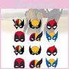 Papieren brillen met Deadpool- en Wolverine-thema voor kinderfeestjes, leuke rekwisieten.