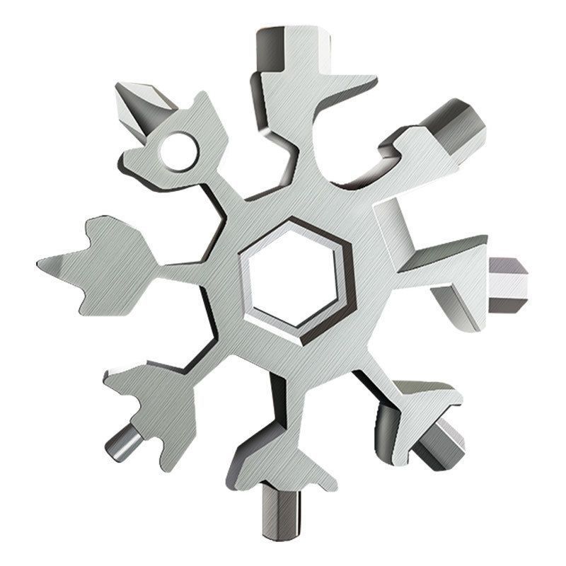 1 Snowflake Multifunctional Tool Stainless Steel Bottle Opener Screwdriver Wrench Essential Christmas Camping Artifact 4