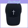 Cross Embroidery Hat With Adjustable Cotton Cap For Summer Outdoor Casual Wear