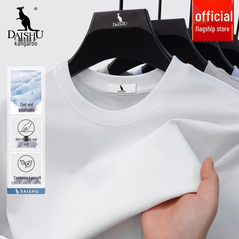 DAISHU Men s Lyocell Blend Crew Neck T-Shirt 2XL