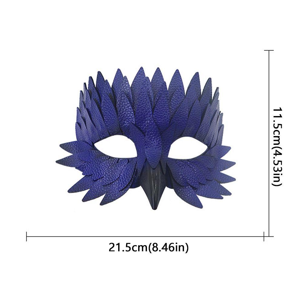 Colorful Feather Half Face Mask Realistic Costume Party Mask Christmas Party