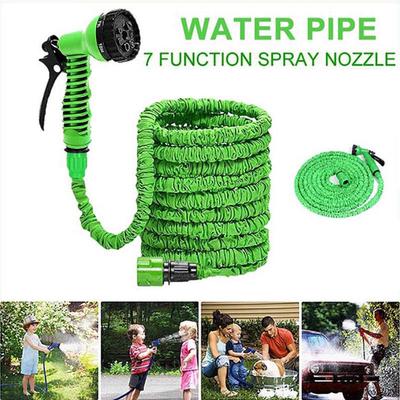 Mangueira de jardim flexível mágica, 25 pés-150 pés, mangueira de rega expansível com mangueiras de plástico, tubo telescópico com pistola de pulverização para regar