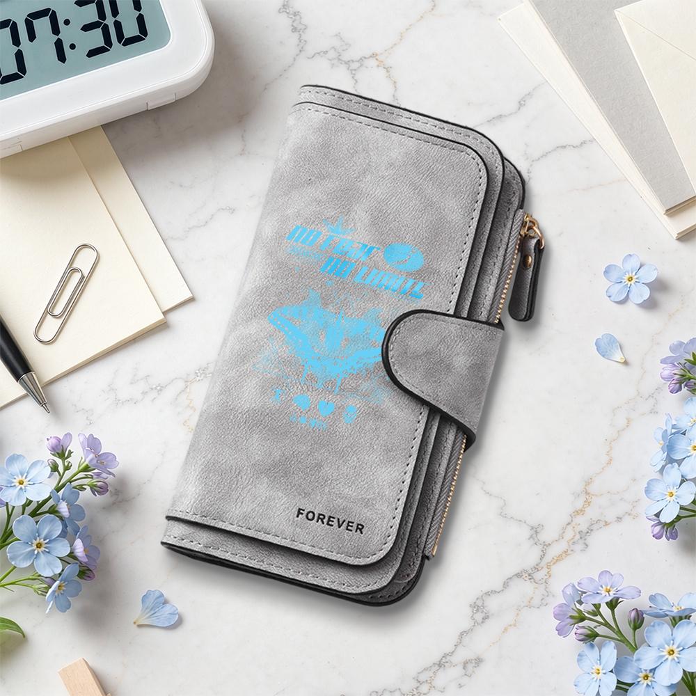 Stylish Butterfly Printed Long Wallet Fashionable Portable Daily Casual Purse for Women Girls Multi Card Slots Durable PU Leather Wallet
