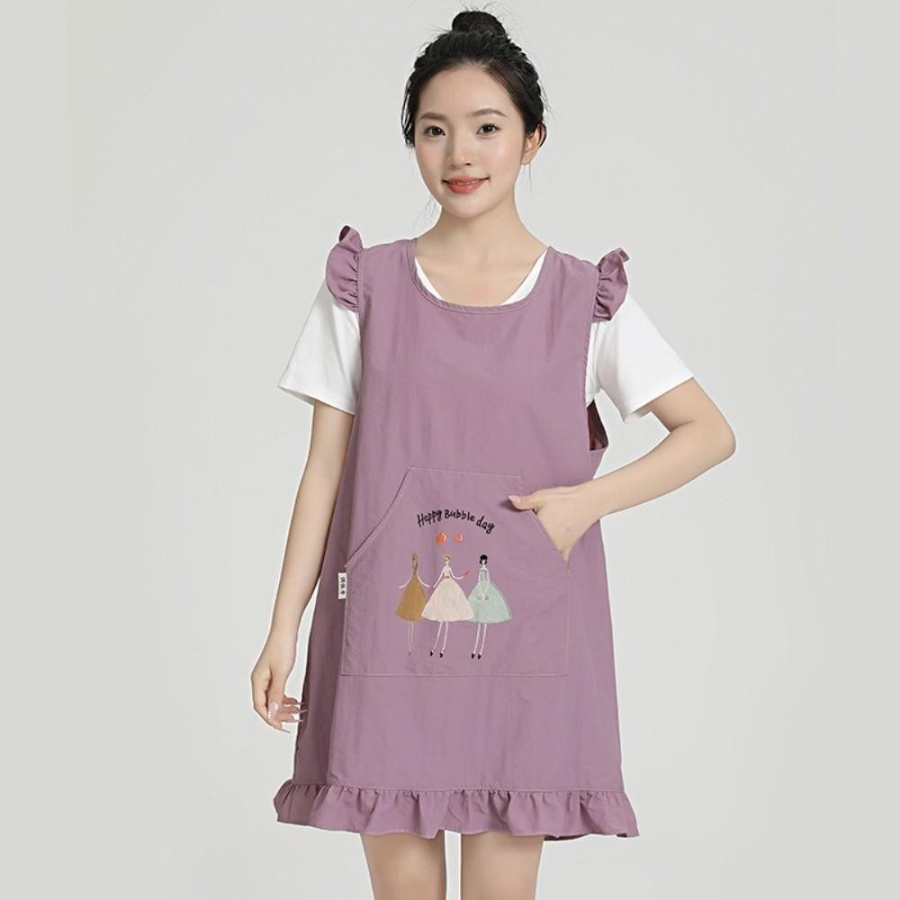 Soft Vest Style Apron Breathable Kitchen Apron Coffee House Uniform Waterproof Apron  Restaurant