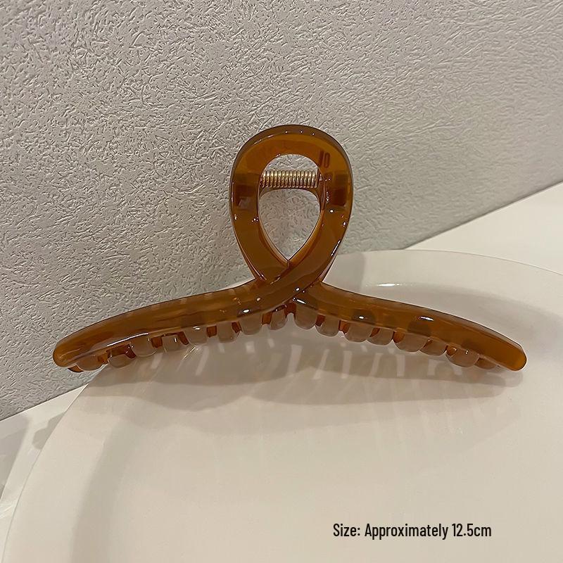 

Korean Large Heart Jelly Color Acrylic Hair Clip - Summer Hair Accessory