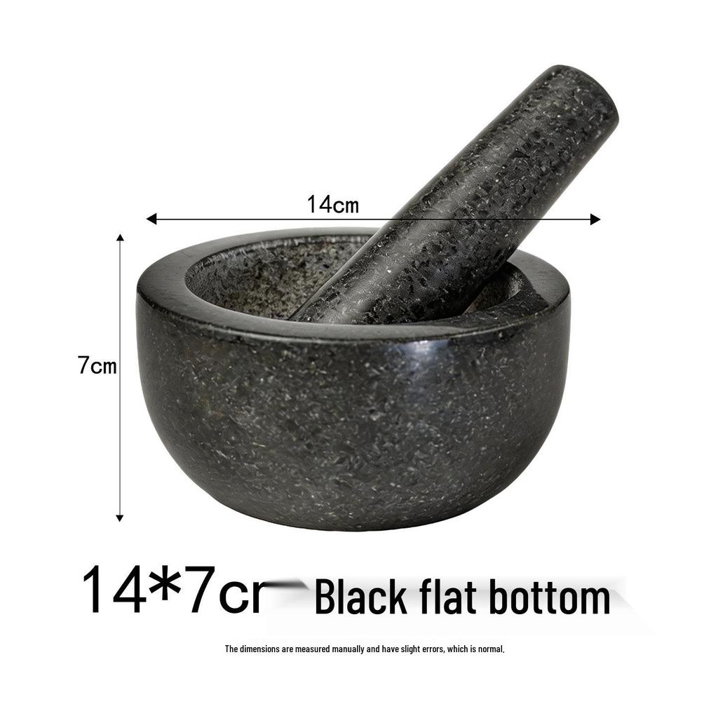 Natural Stone Mortar and Pestle Set for Grinding and Garlic Mincing, Includes Peeler and Press
