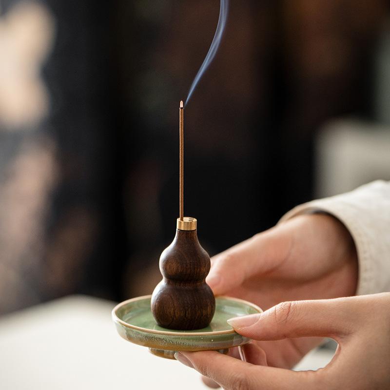 Тыква держатель для благовоний держатель для благовоний курильница курильница держатель для благовоний вставка для благовоний ароматерапия комнатный грецкий орех малый декоративный орнамент