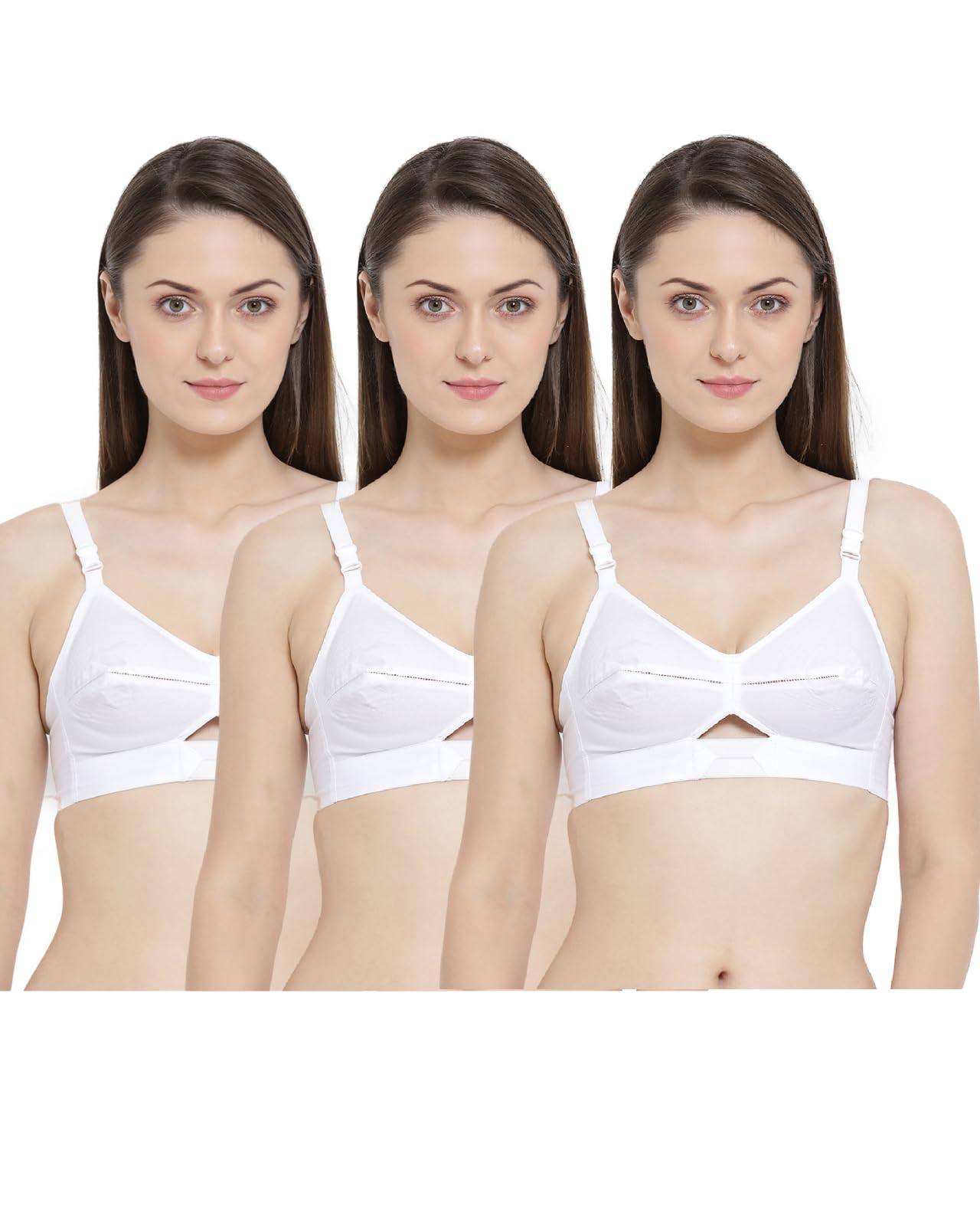 

Rupa Softline Women s Full Cup Bra (Chanderkiran_White_32B) (Pack of 3) 32B білий