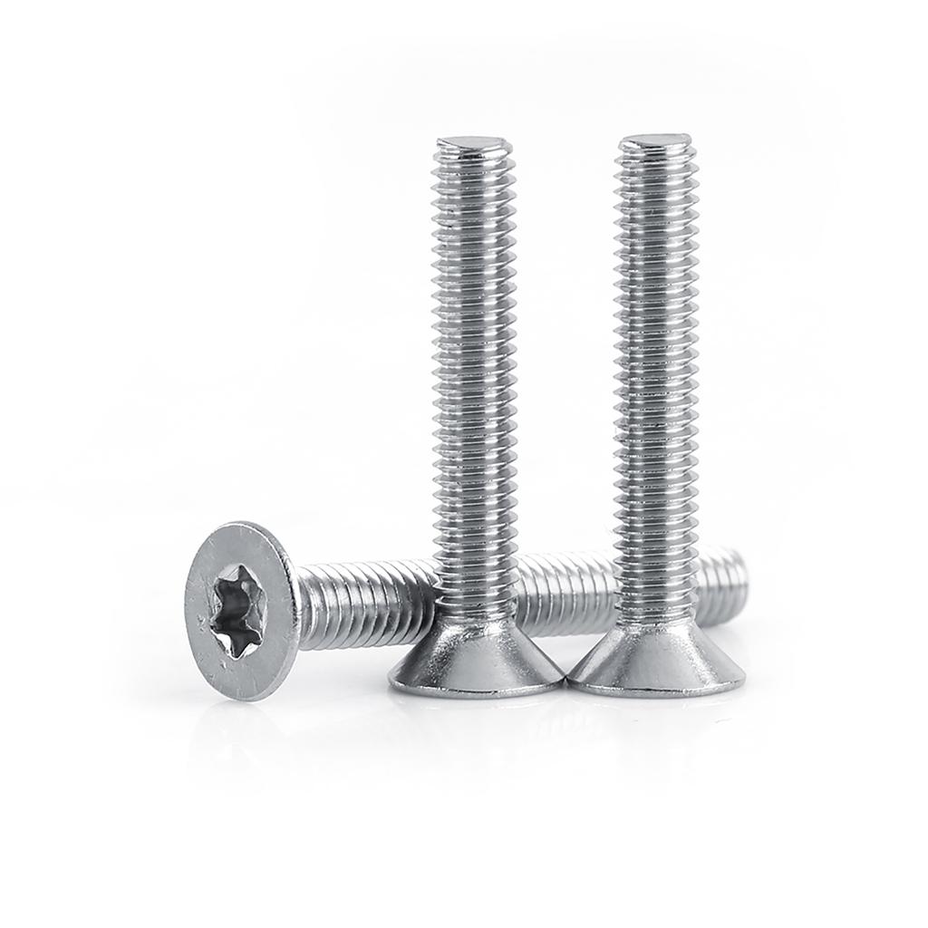 50pcs M4 Stainless Steel SS304 Flat Head Star Drive Machine Screws S