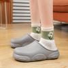 Couple Style Cotton Slippers for Women Winter Thick Bottom Waterproof Outer Wear Cotton Slippers Home Warm Men's Shoes