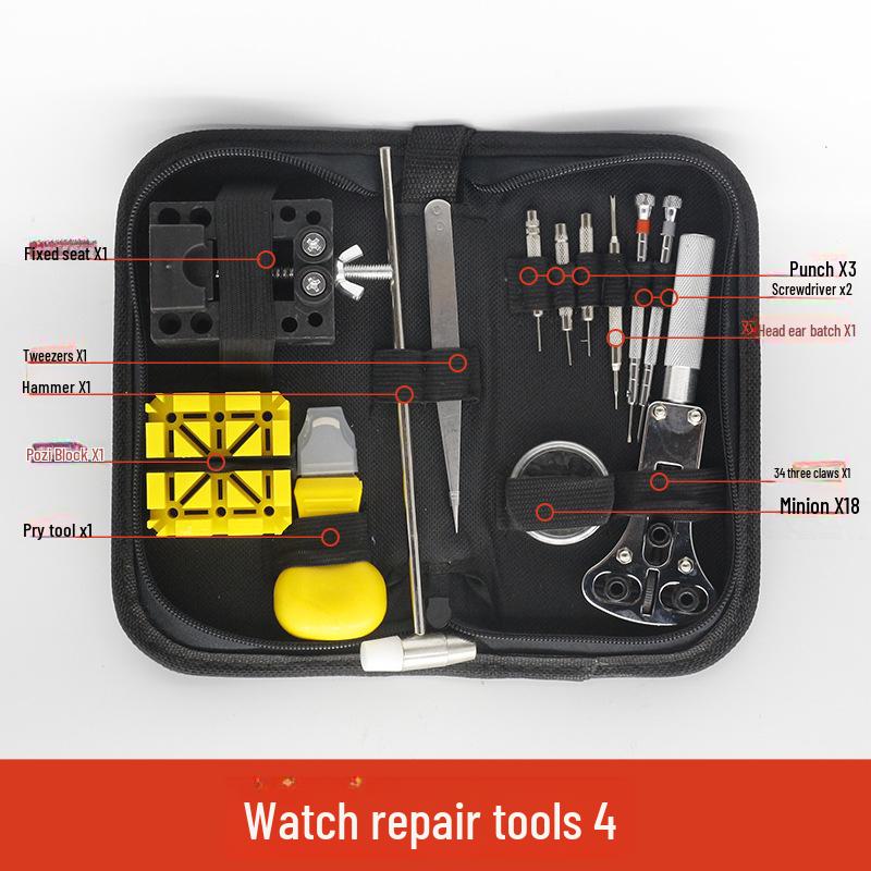 147-Piece Watch Repair Tool Kit: Strap Change, Cover Removal, Cleaning & Maintenance