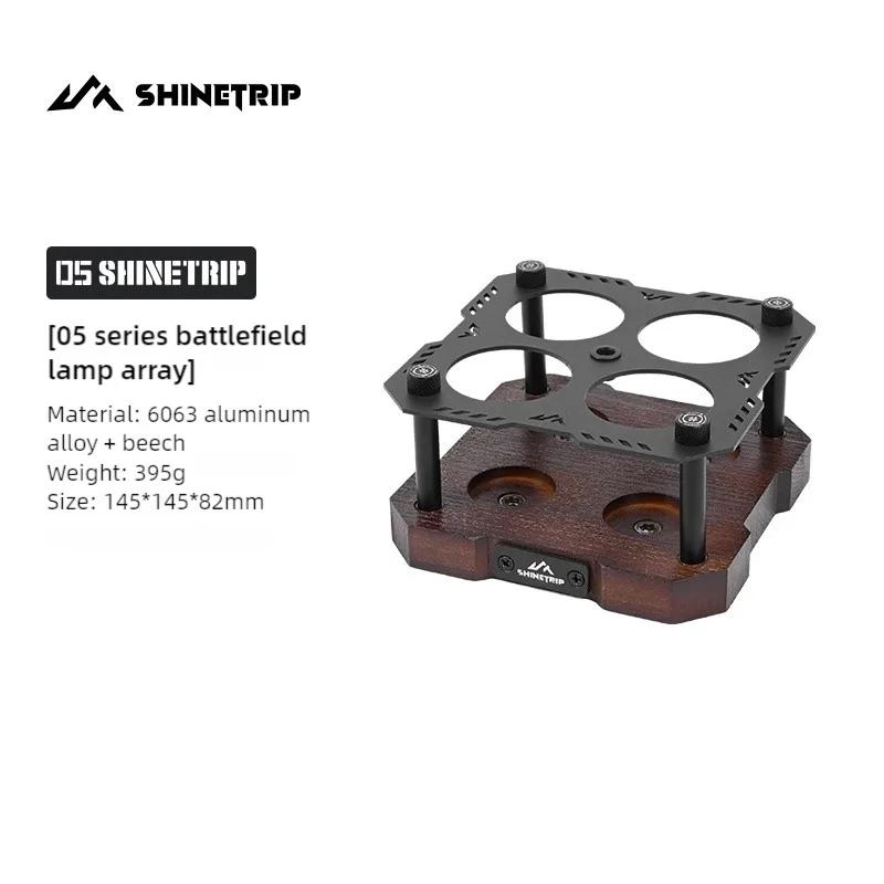 ShineTrip Portable Magnetic Camping Light , Rechargeable Rotating Tent Lamp & Artistic Stainless Steel Stand for Outdoor Hiking