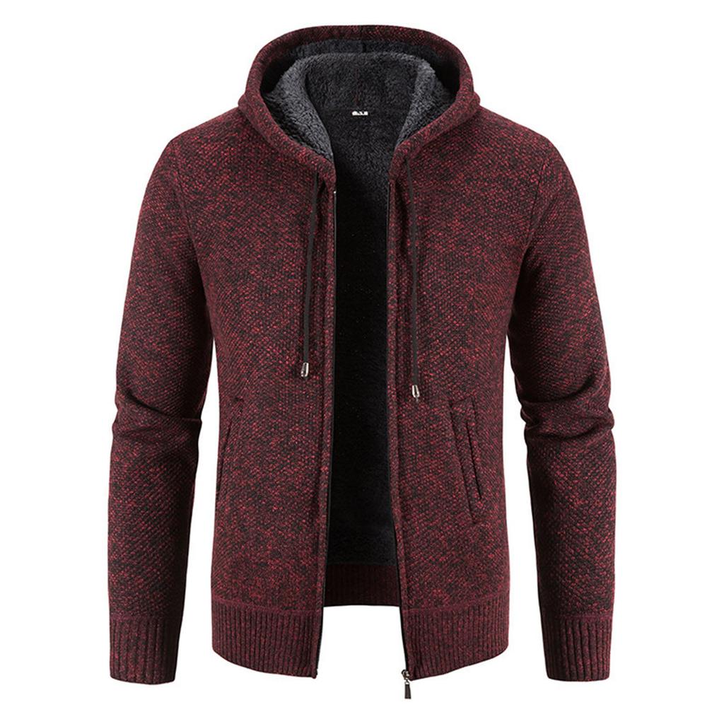 Cardigan  Leisure  Loose  Hooded Hood  Knitted Sweater
