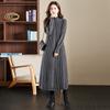 Large Size Thickened Primer Dress Women's Autumn and Winter New with Coat Loose Knitted Long Knee Long Dress Tide