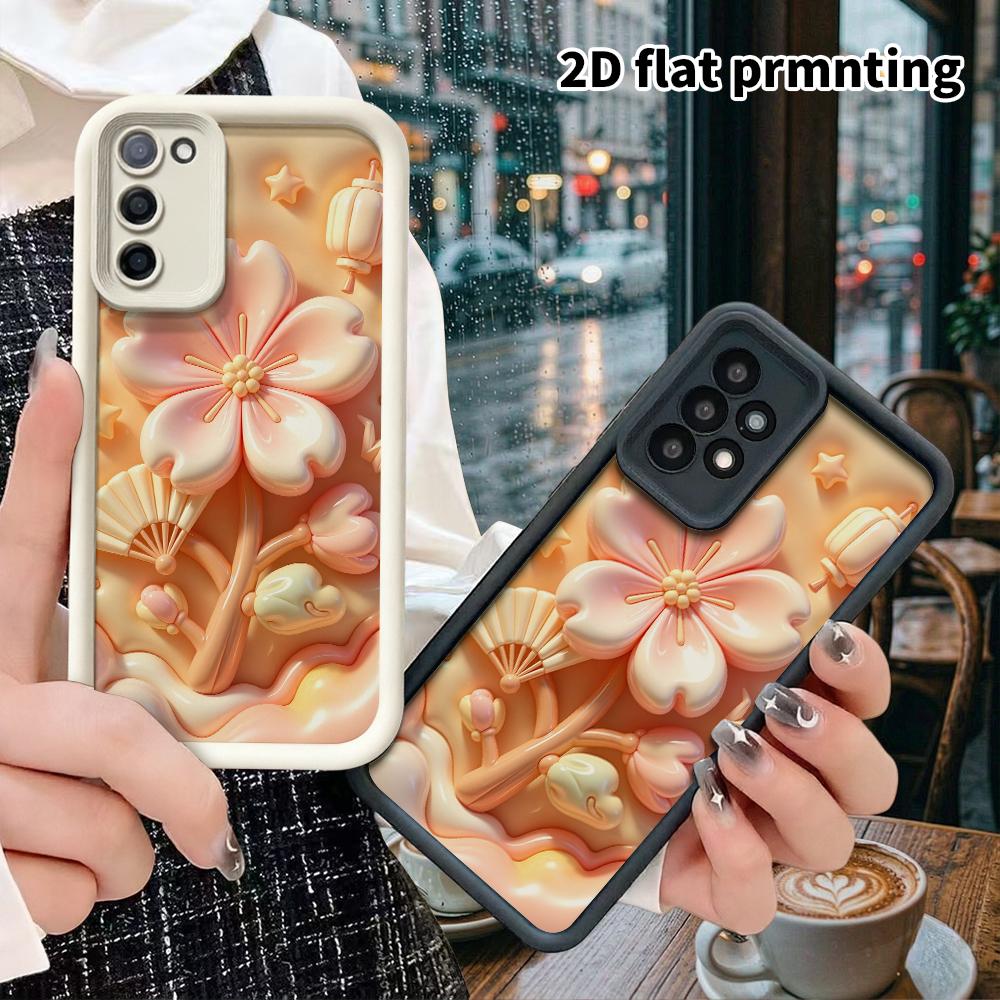 Phone Case: 2D Flat, Compatible with Samsung Galaxy A34 A35 M05 M06 S20 S22 S21 FE Plus 5G Protective Cases, Cherry Blossom, Christmas and Halloween, 