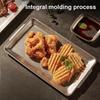Stainless Steel Serving Plate Large Camping Rectangular Platter with Handles Countertop Decorative Tray for BBQ Party Buffet Appetizers Kitchen