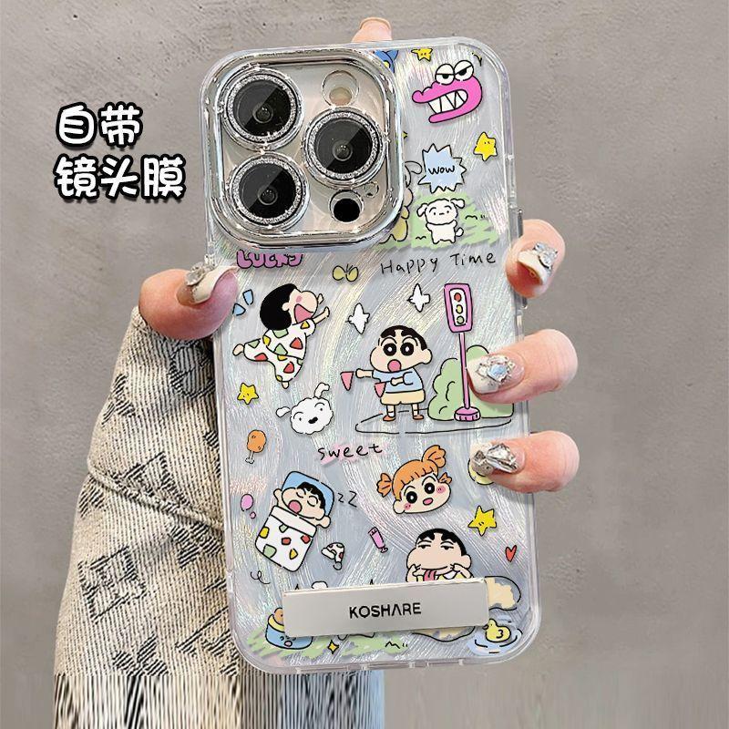 New Cute Graffiti Small New Application Apple 11promax Mobile Phone Case 11 Soft Case 11 Cartoon 11 Fine Hole Anti-drop