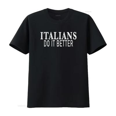 Italiener Machen Es Besser T-Shirt Used-Look Vintage Gewaschen Mode Herren Designer Kleidung Stilvoll Dehnbar Streetwear Atmungsaktiv