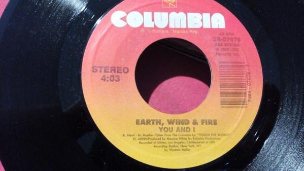 7inch Record EARTH, WIND & FIRE - You And I 3807678 Columbia 1987 US Soul/Funk Used
