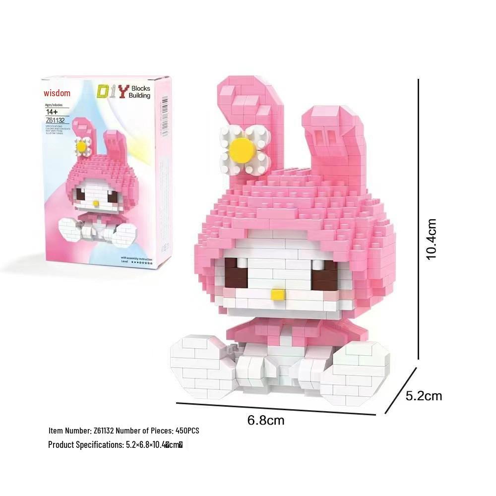 Kuromi and My Melody Compatible Building Blocks for Girls - Sanrio-Inspired Toys