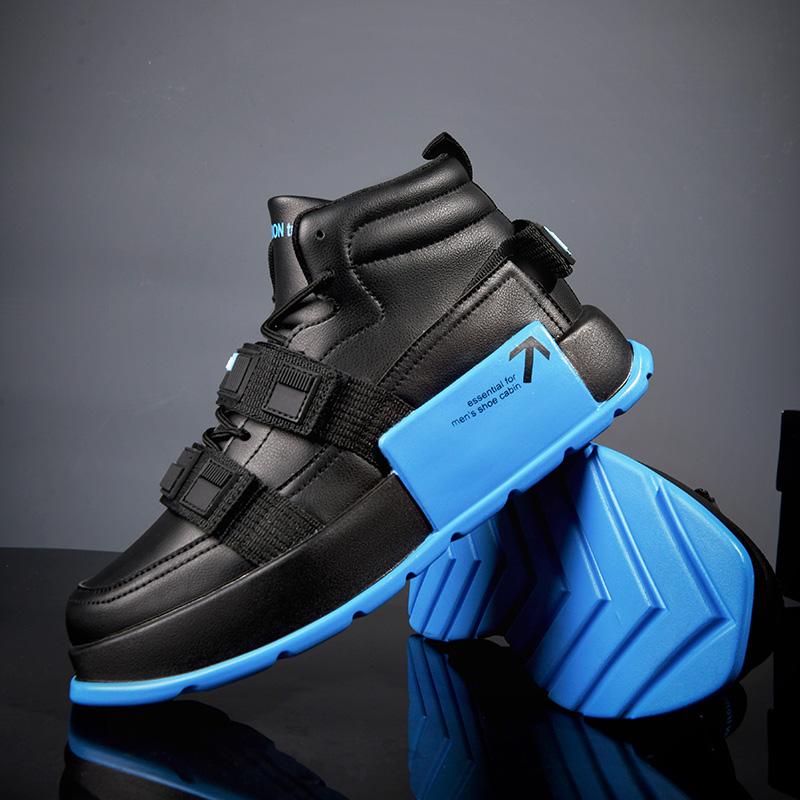 New Fashion Brand High Top Men's Shoes Outdoor Male Casual Sneakers Thick Soled Motorcycle Shoes Comfortable Men's Designer Shoe