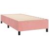 Bett mit Matratze - Exklusives Haus - 80x200 cm - Rosa Samt - Verstellbares Kopfteil