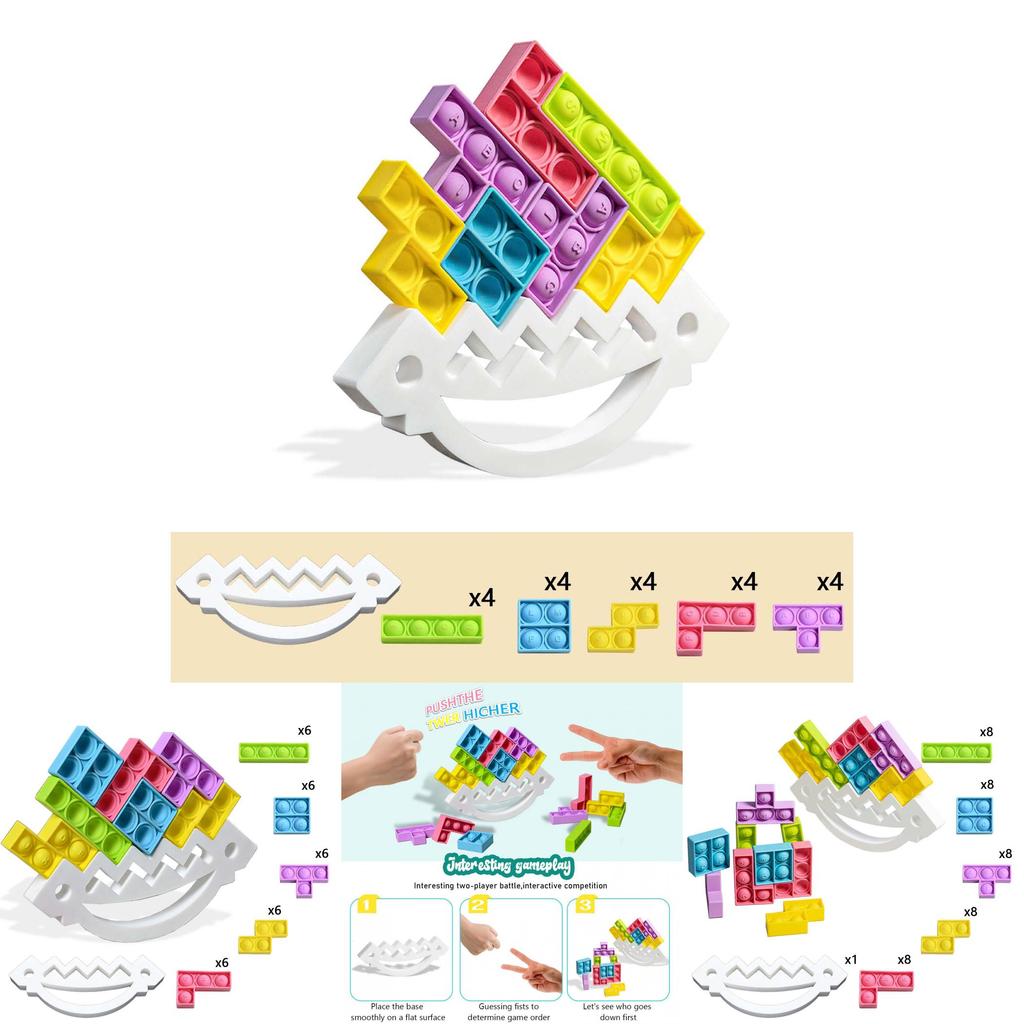 Silicone Kids Stacking Blocks With Balance Fun For Parentchild Play