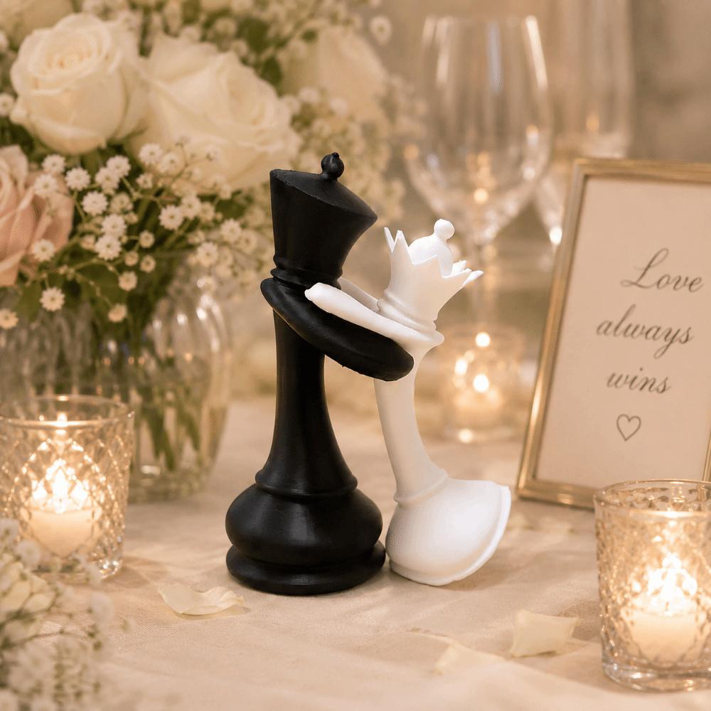 3D Printed Chess Statue Home Decoration Desktop Ornaments King And Queen Statue Gift