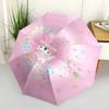 1pc Kuruomi Umbrella Portable Folding Umbrella Iron Frame Hole Bone Structure Outdoor Home Umbrella