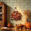Rustic Pumpkin Truck Door Ornament Harvest Hanging Sign for Front Door, Wooden Fall with Distressed Wood Hemp Rope, Farmhouse Welcome Sign,