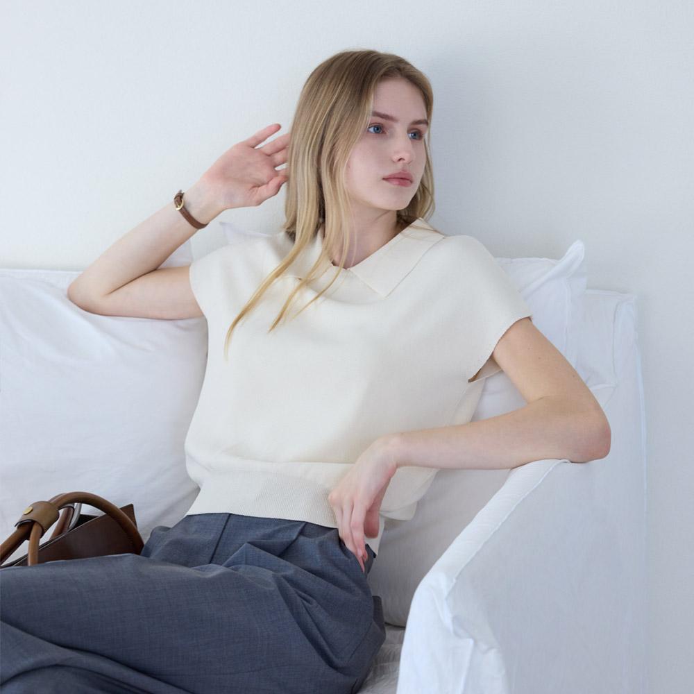 Hiikeu Collar Two-Way Knit_Cream