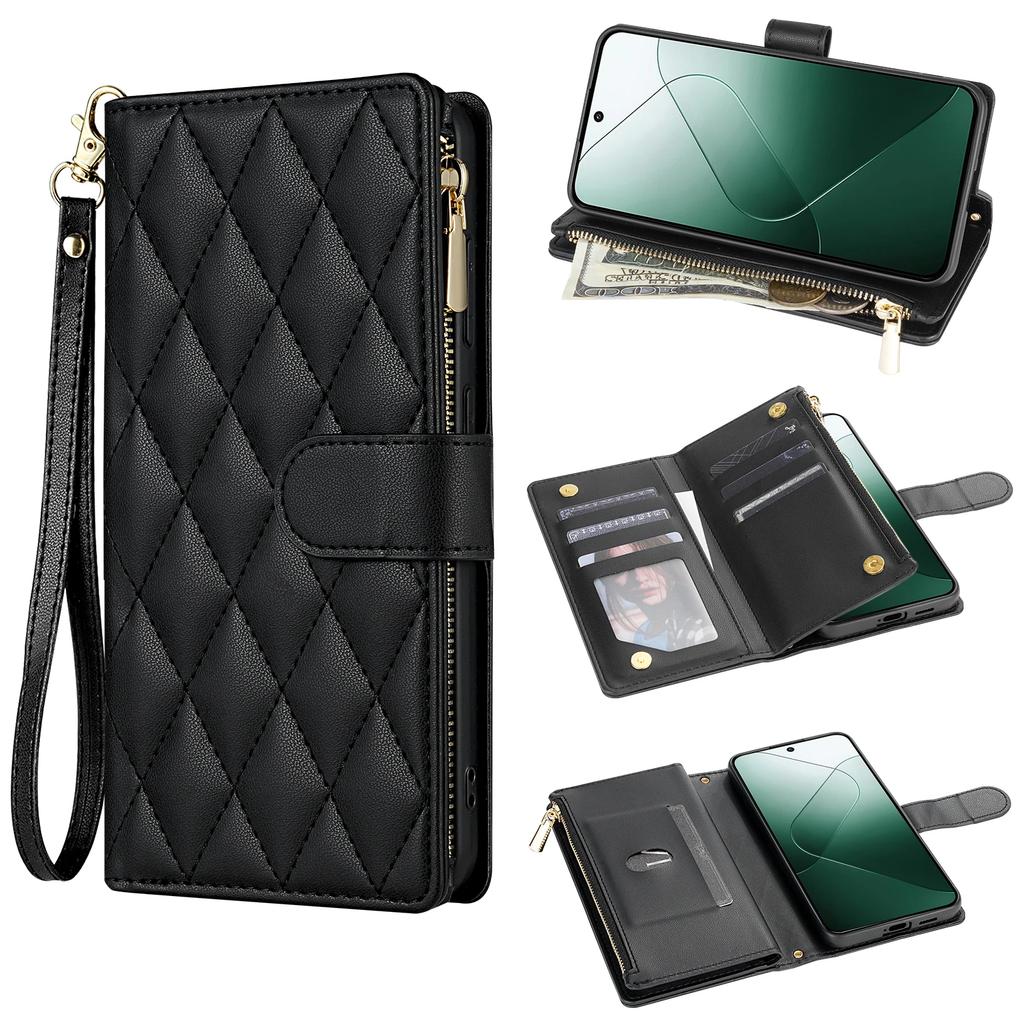 Crossbody Cards Solt Leather Wallet Flip Book Case For Xiaomi Redmi Note 13 Pro Plus 12 11 13C 13T POCO X6 5G Shoulder Strap