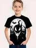 Halloween Boy's T-Shirt Pumpkin Pattern Summer Short Sleeve Loose Fashion 3D Print Children Top Holiday 3-10y Gift Party T-Shirt