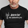 Rockin The Grandpa Life Shirt This Grandpa Rocks Birthday Gift Guitarist Grandpa Father's Day Shirt Skeleton Hand Grandpa Birthday Gift