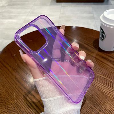 Custodia per telefono laser Aurora di lusso per iPhone 11 12 13 Pro Max 14 Plus Custodia morbida in silicone TPU IMD per iPhone 14 Pro Max