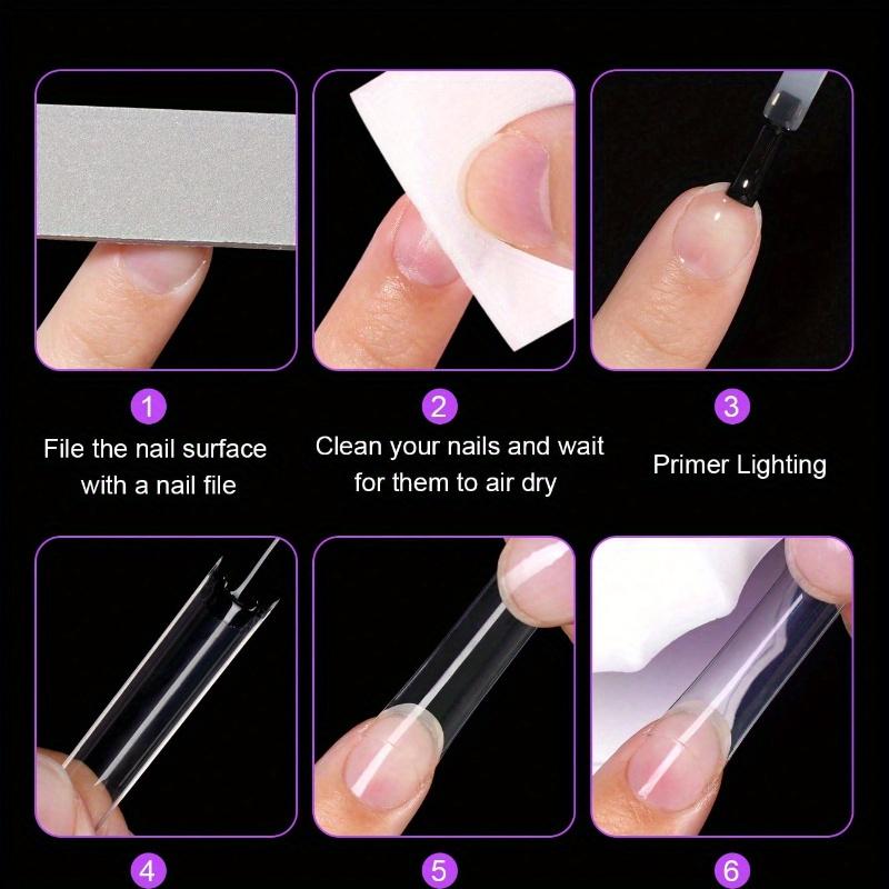 500pcs Clear Nail Tips for Acrylic Nails Professional, 3XL Extra Long Flat Tapered Square Nail Tips, 10 Sizes Half Cover Straight French Fake
