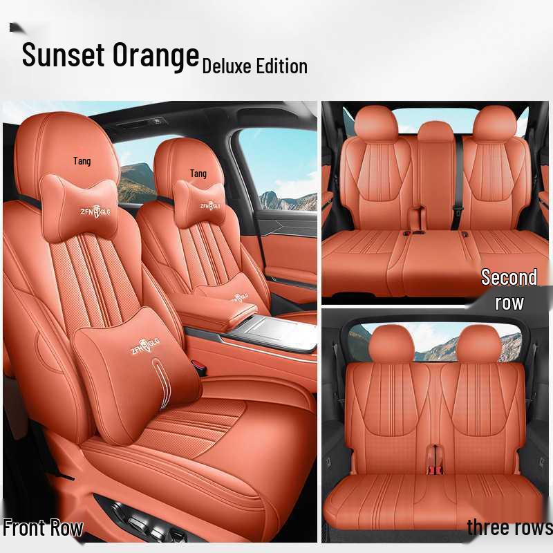BYD Tang L Full Coverage DMI/EV Seat Covers - Breathable Perforated Cushions for All Seasons