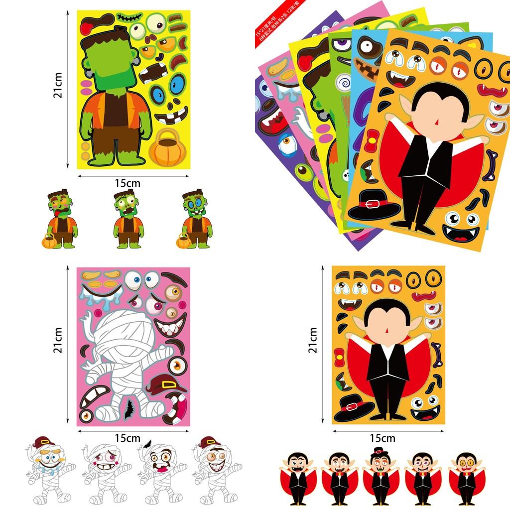 Adorable Xh061 Halloween Pumpkin Stickers For Creative Kids Decor And Crafts