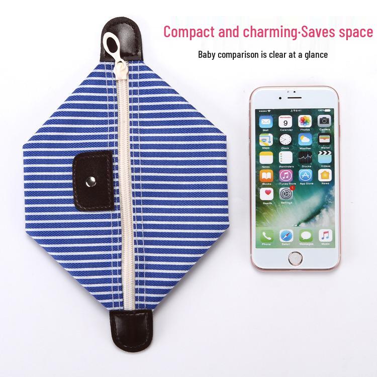 Korean Style Striped Dumpling Foldable Makeup & Toiletry Travel Bag