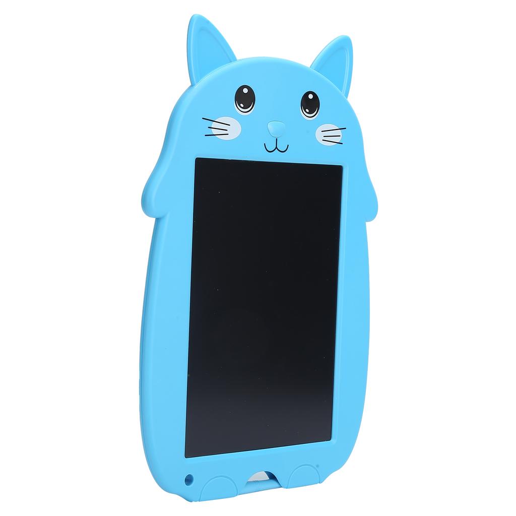 9in LCD Writing Tablet Cartoon Cat Digital Drawing Board with AntiErasing Lock for Children(Blue )