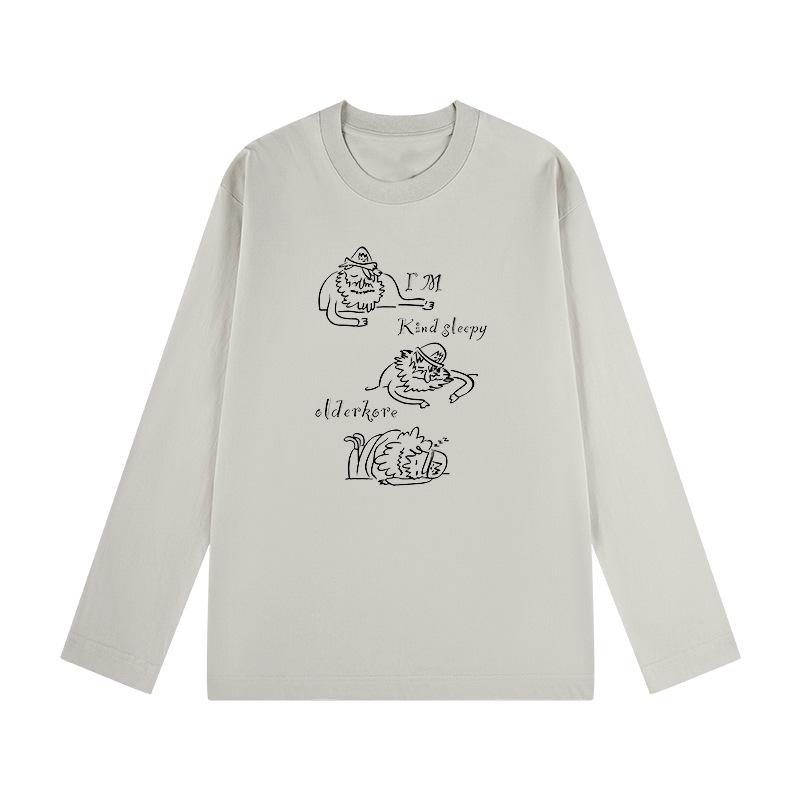 

Women s Pure Cotton Loose Fit Long-Sleeve T-Shirt, Unique Round Neck, Perfect for Early Autumn 2025 S (85-100 jin)