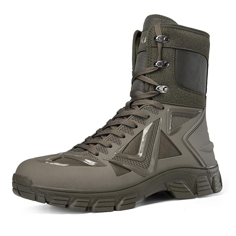 

New Mens Lace Up Ankle Boots Genuine Leather Casual Boots High Quality Comfortable Motorcycle Boots High Top Man Botas 47 армия зеленый